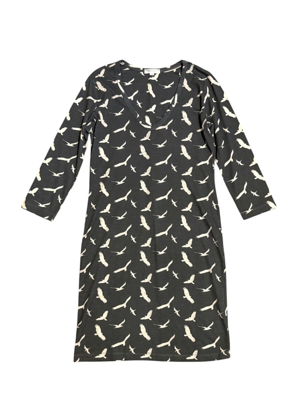 Threads 4 Thought Long Sleeve Bird Print Dress